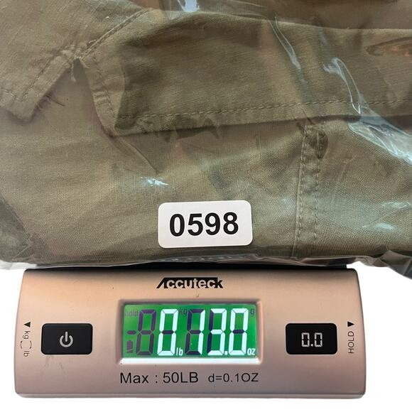 Linen Jacket Womens Large Olive Army Green Lagenlook Utility Blazer Fall Loft - Picture 9 of 9